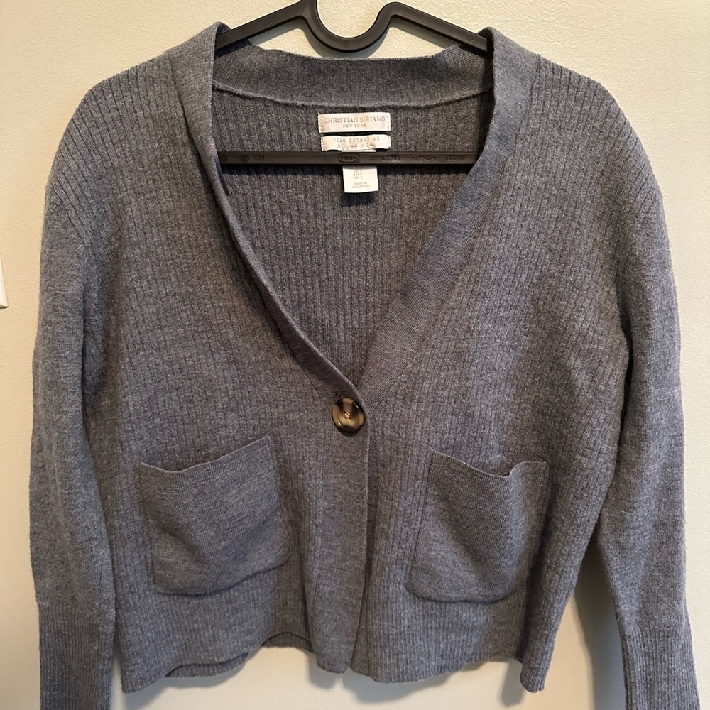 Christian Siriano crop wool sweater